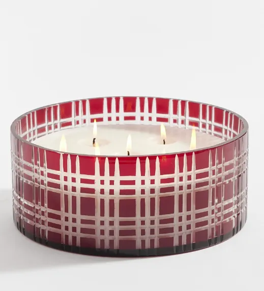 Stewart Plaid Candle Winter Berry